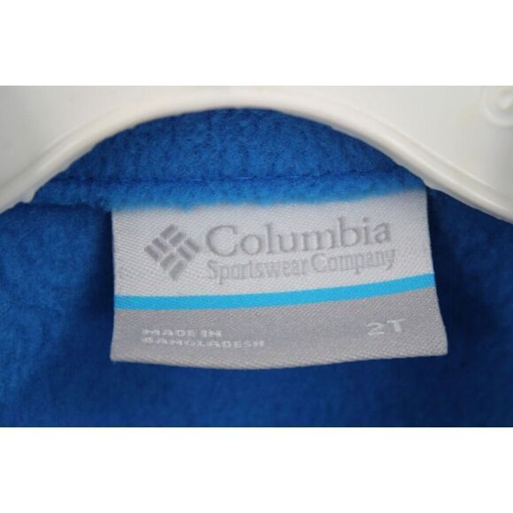 Columbia Two-tone Blue Fleece Jacket Toddler 2T - Picture 7 of 8